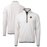 Chicago Bears Cutter & Buck Throwback Eco Sherpa Fleece Quarter-Zip Pullover Jacket - White on sale