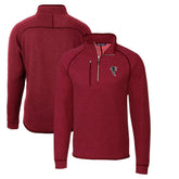 Atlanta Falcons Cutter & Buck Mainsail Sweater-Knit Half-Zip Pullover Jacket - Red outlet