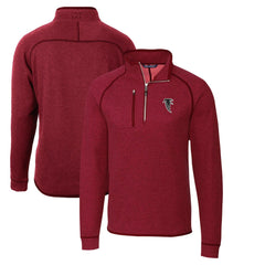 Atlanta Falcons Cutter & Buck Mainsail Sweater-Knit Half-Zip Pullover Jacket - Red outlet