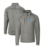 Detroit Lions Cutter & Buck Throwback Logo Mainsail Sweater-Knit Half-Zip Pullover Jacket - Heather Gray outlet