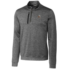 Cleveland Browns Cutter & Buck Stealth Heathered Throwback Logo Quarter-Zip Pullover Top - Steel discount