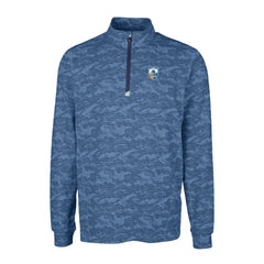 Los Angeles Chargers Cutter & Buck Throwback Logo Traverse Camo Print Stretch Quarter-Zip Pullover Top - Navy on sale