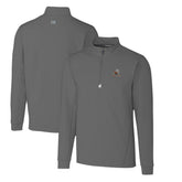 Cleveland Browns Cutter & Buck Throwback Logo Traverse Stretch Quarter-Zip Pullover Top - Steel discount
