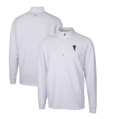 Atlanta Falcons Cutter & Buck Throwback Logo Traverse Stretch Quarter-Zip Pullover Top - White outlet