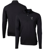 Atlanta Falcons Cutter & Buck Throwback Logo Virtue Eco Pique Recycled Quarter-Zip Pullover Top - Black discount