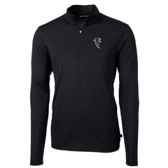 Atlanta Falcons Cutter & Buck Throwback Logo Virtue Eco Pique Recycled Quarter-Zip Pullover Top - Black discount