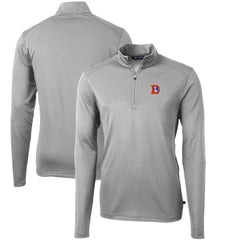 Denver Broncos Cutter & Buck Throwback Logo Virtue Eco Pique Recycled Quarter-Zip Pullover Top - Gray online