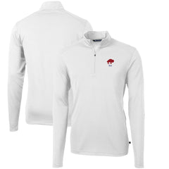 Buffalo Bills Cutter & Buck Throwback Logo Virtue Eco Pique Recycled Quarter-Zip Pullover Top - White on sale