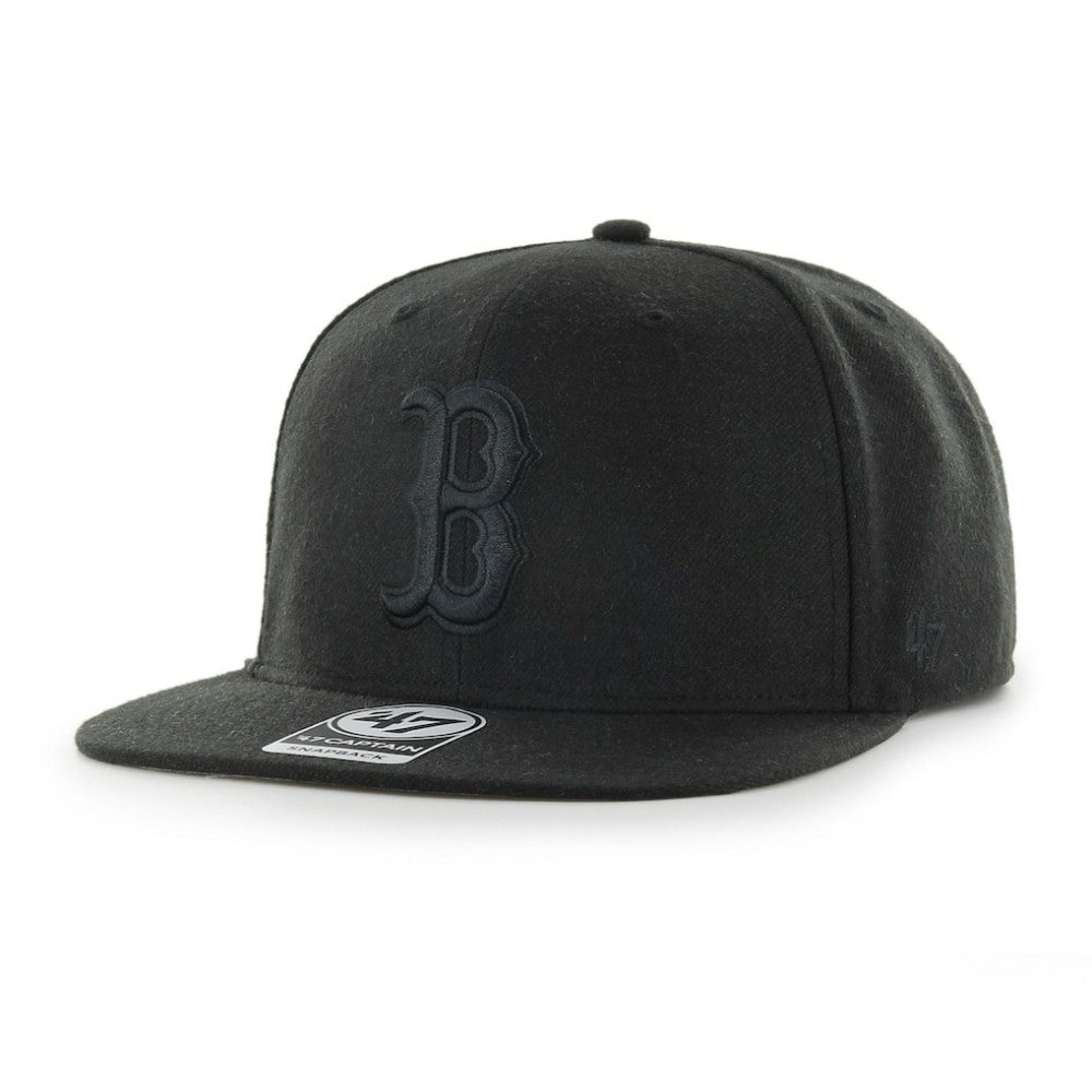 Boston Red Sox Primary Team Logo Snapback Adjustable Hat Black