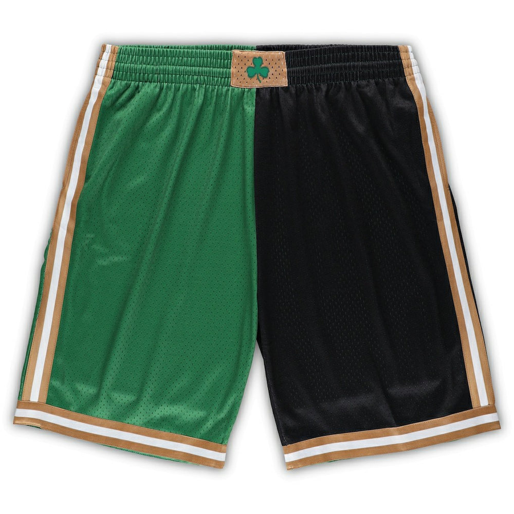 Boston Celtics Big & Tall Hardwood Classics Split Swingman Shorts - Kelly Green/Black cheap