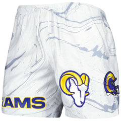 Los Angeles Rams Pro Standard Allover Marble Print Shorts - White discount