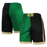 Boston Celtics Hardwood Classics 2007 Split Swingman Shorts - Kelly Green/Black online