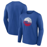 Philadelphia 76ers Gradient Logo Long Sleeve T-Shirt - Royal outlet