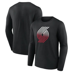 Portland Trail Blazers Gradient Logo Long Sleeve T-Shirt - Black outlet