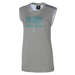Miami Dolphins Women's No Sweat Tank Top - Gray online