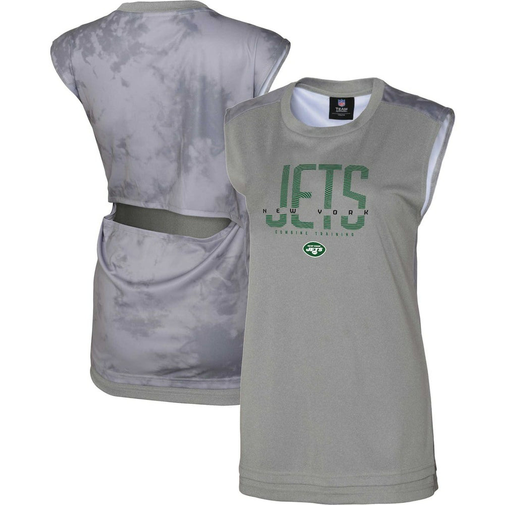 New York Jets Women's No Sweat Tank Top - Gray sale