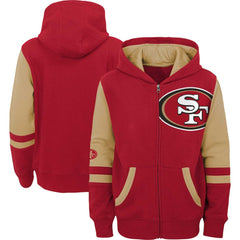 San Francisco 49ers Preschool Stadium Color Block Full-Zip Hoodie - Scarlet online
