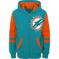 Miami Dolphins Preschool Stadium Color Block Full-Zip Hoodie - Aqua outlet