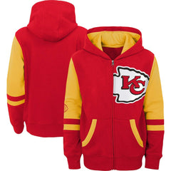 Kansas City Chiefs Youth Colorblock Full-Zip Hoodie - Red on sale