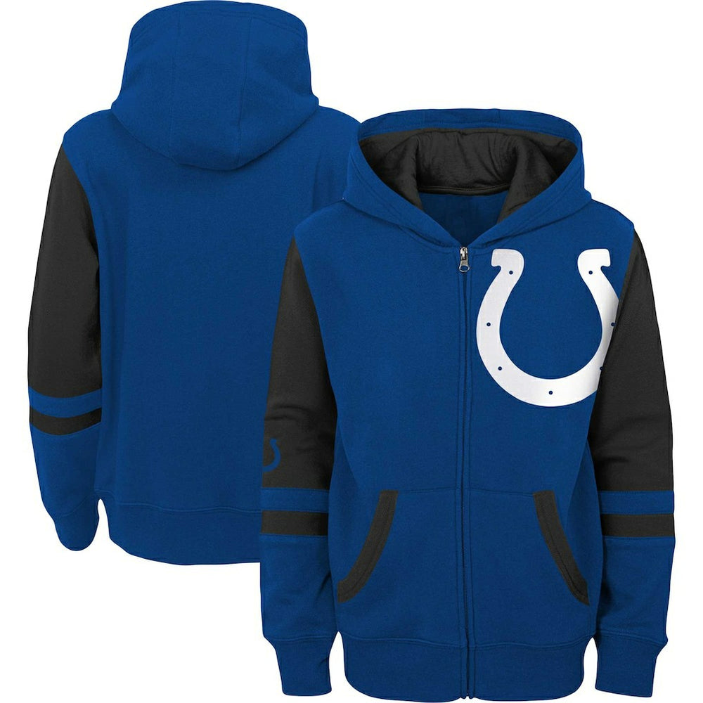 Indianapolis Colts Youth Colorblock Full-Zip Hoodie - Royal online
