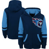 Tennessee Titans Youth Colorblock Full-Zip Hoodie - Navy on sale