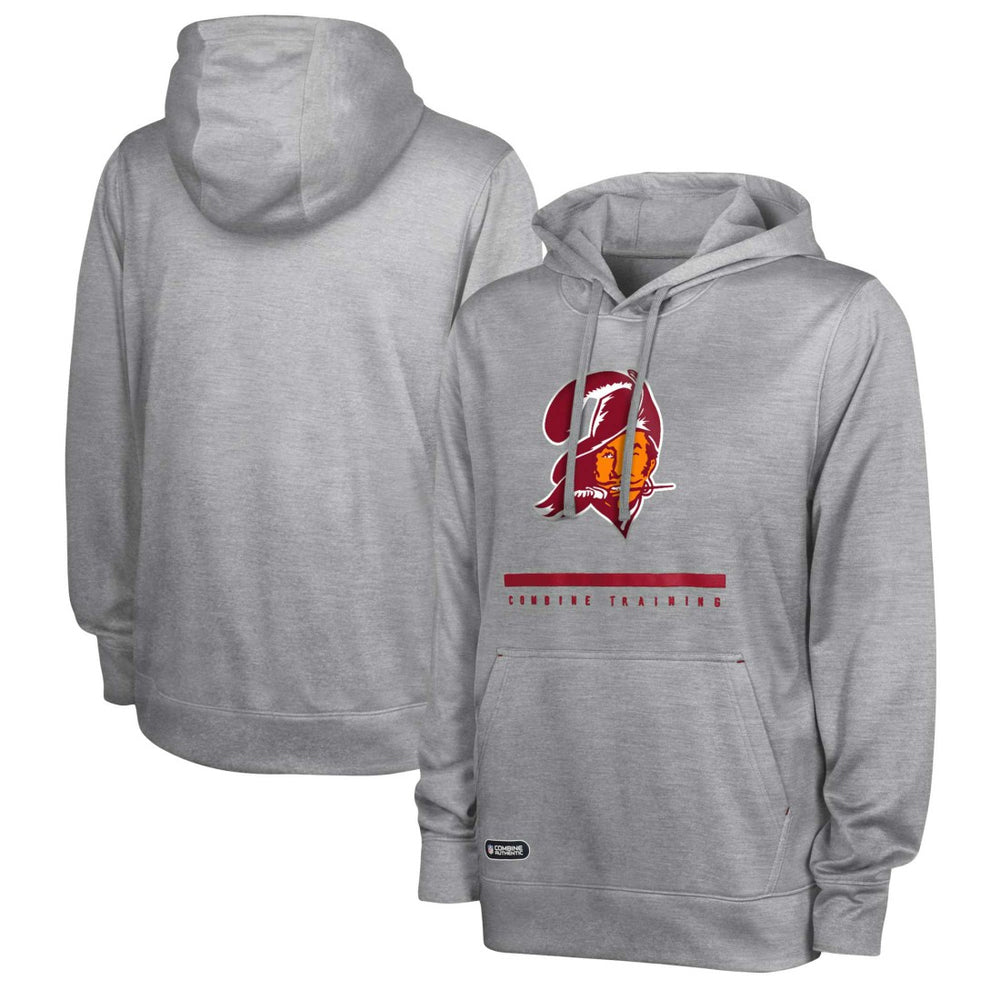 Tampa Bay Buccaneers Grid Drill Streak Fleece Pullover Hoodie - Heather Gray cheap