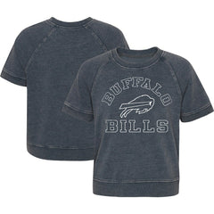 Buffalo Bills Girls Juniors Cheer Squad Raglan T-Shirt - Heather Charcoal for sale