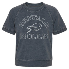 Buffalo Bills Girls Juniors Cheer Squad Raglan T-Shirt - Heather Charcoal for sale
