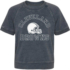 Cleveland Browns Girls Juniors Cheer Squad Raglan T-Shirt - Heather Charcoal online