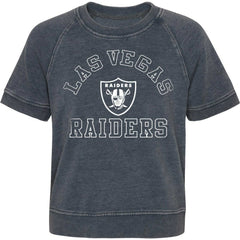 Las Vegas Raiders Girls Juniors Cheer Squad Raglan T-Shirt - Heather Charcoal online