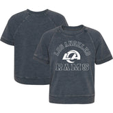 Los Angeles Rams Girls Juniors Cheer Squad Raglan T-Shirt - Heather Charcoal discount