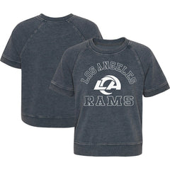 Los Angeles Rams Girls Juniors Cheer Squad Raglan T-Shirt - Heather Charcoal discount