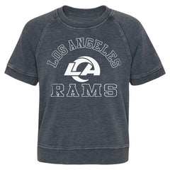 Los Angeles Rams Girls Juniors Cheer Squad Raglan T-Shirt - Heather Charcoal discount
