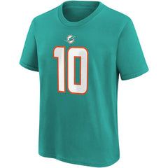 Tyreek Hill Miami Dolphins Youth Player Name & Number T-Shirt - Aqua discount