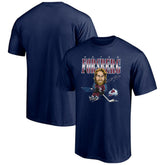 Peter Forsberg Colorado Avalanche Player Caricature T-Shirt - Navy T-shirts