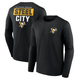 Pittsburgh Penguins Territorial Long Sleeve T-Shirt - Black T-shirts