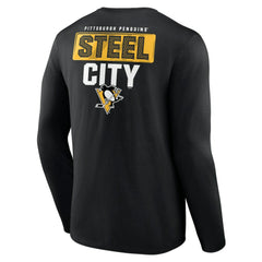 Pittsburgh Penguins Territorial Long Sleeve T-Shirt - Black T-shirts