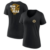 Boston Bruins Women's Territorial V-Neck T-Shirt - Black T-shirts