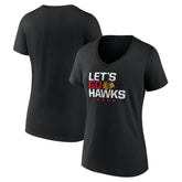 Chicago Blackhawks Women's Shout Out V-Neck T-Shirt - Black T-shirts