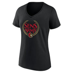 Ottawa Senators Women's Shout Out V-Neck T-Shirt - Black T-shirts