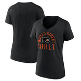 Philadelphia Flyers Women's Shout Out V-Neck T-Shirt - Black T-shirts