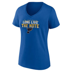 St. Louis Blues Women's Shout Out V-Neck T-Shirt - Blue T-shirts