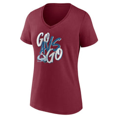 Colorado Avalanche Women's Proclamation V-Neck T-Shirt - Burgundy T-shirts