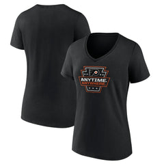Philadelphia Flyers Women's Proclamation V-Neck T-Shirt - Black T-shirts