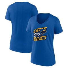 St. Louis Blues Women's Proclamation V-Neck T-Shirt - Blue T-shirts
