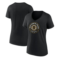 Boston Bruins Women's Represent V-Neck T-Shirt - Black T-shirts