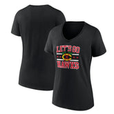 Chicago Blackhawks Women's Represent V-Neck T-Shirt - Black T-shirts