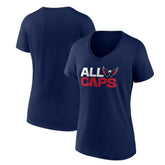 Washington Capitals Women's Represent V-Neck T-Shirt - Navy T-shirts