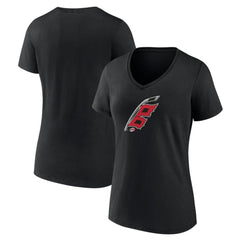 Carolina Hurricanes Women's Alternate Logo V-Neck T-Shirt - Black T-shirts