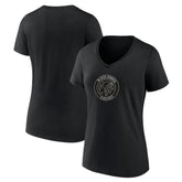 Chicago Blackhawks Women's Alternate Logo V-Neck T-Shirt - Black T-shirts